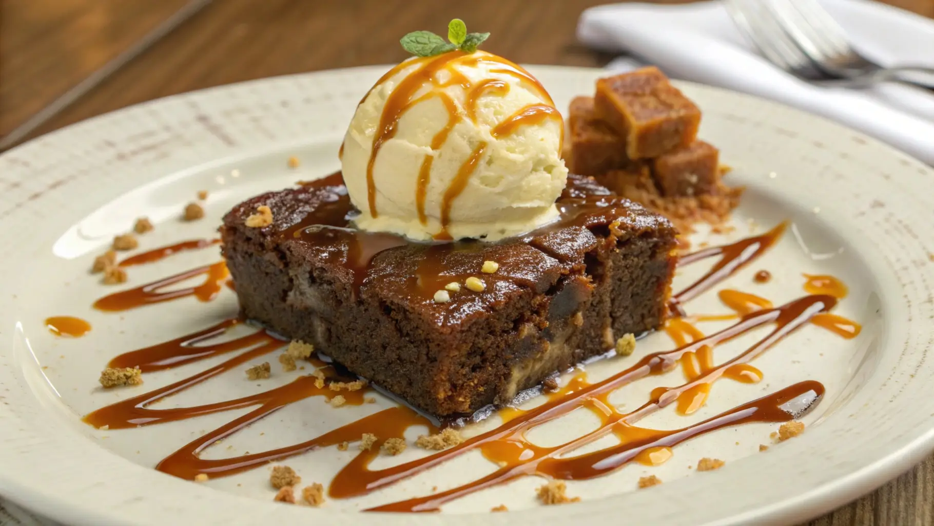 Sticky-Toffee-Pudding-With-Brownie